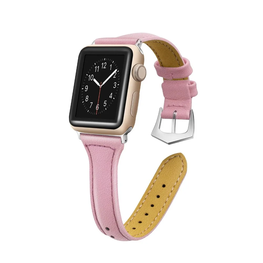 Кожаный ремешок для Apple Watch band 40 мм 44 iWatch 38 42 часов watch series 3 4 5 6 se|Ремешки часов| |