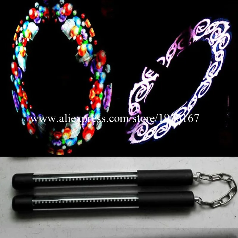 Полноцветный 30 пикселей светодиодный Poi светодиодный Nunchakus DIY программируемая производительность POI палка для вечерние, для бара, ночного клуба, шоу на сцене
