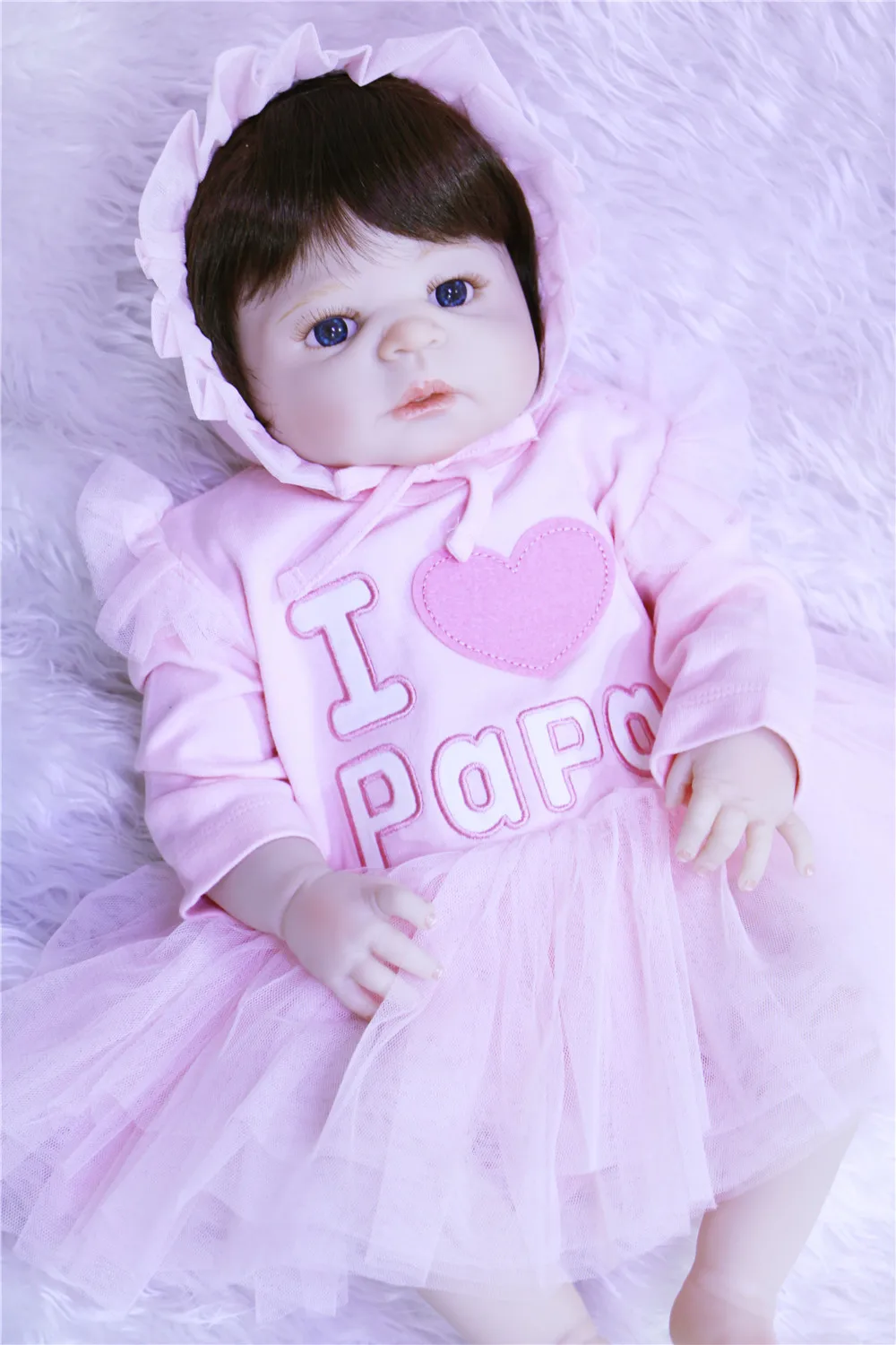 

Bebe 23" 57cm real girl reborn full silicone vinyl reborn baby dolls high quality children gift dolls alive bonecas