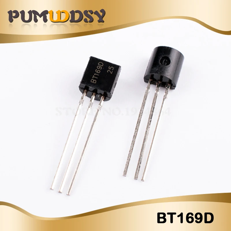 50 шт./лот BT169D BT169 TO-92 симисторов контрольный тиристорный SCR 400V 9A 3-контактный SPT IC