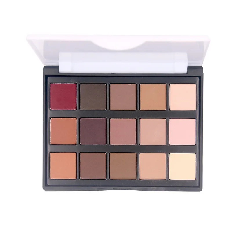 Popfeel 15 Colors Matte Eyeshadow Palette Shimmer Glitter Makeup Waterproof Long Lasting Metallic Natural Eye Shadow |