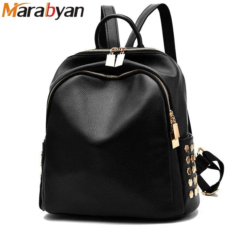 Девушка Кожаный Для женщин рюкзак 2018 новая волна большой Новые легкие женская