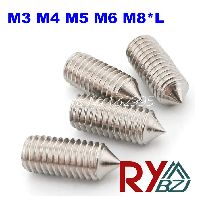 100 шт./лот M3 M4 M5 M6 M8 * L нержавеющая сталь 304 DIN914 Набор шестигранных розеток винт с