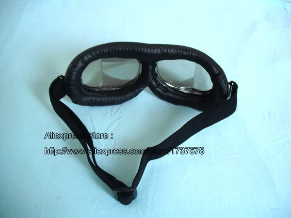 Free Shipping WWII Goggles UV Bevel Silver Lens Vintage Pilot Eye wear Glasses Moto T-08 Sunglasses #14 | Аксессуары для одежды