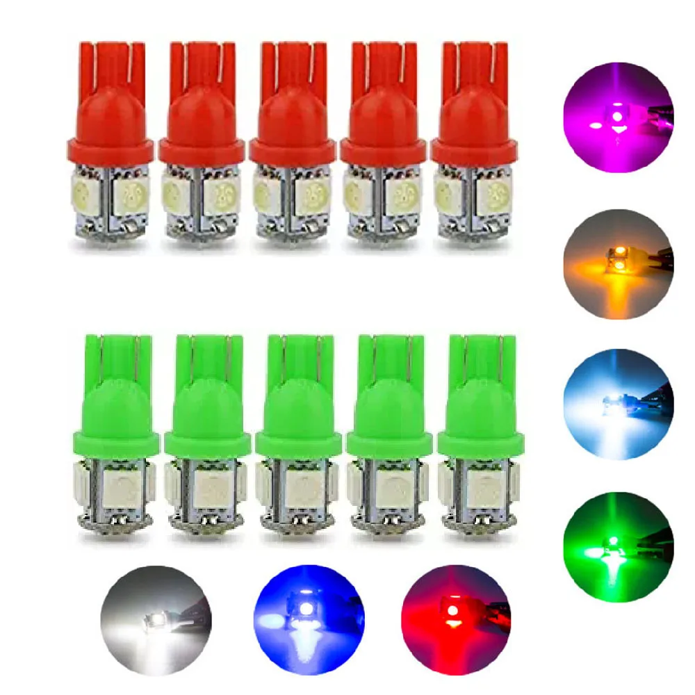 YSY 20 шт. T10 5050 5SMD светодиодный t10 194 168 W5W автомобильный боковой клиновидный задний