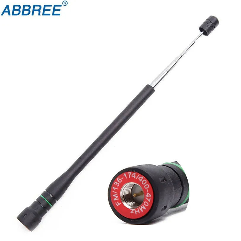 Телескопическая антенна ABBREE AR 775 двухдиапазонная SMA Male V/U для рации Baofeng TYT TH UV8000D MD