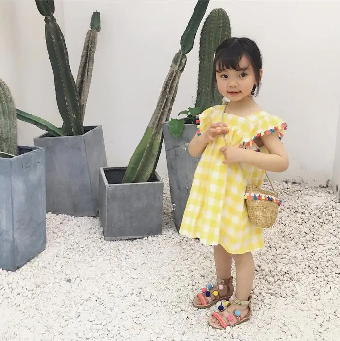 Celveroso Baby Cloth Infant girl Bohemian dresses Plaid Girls Clothes Dress Princess Birthday Beach | Детская одежда и обувь
