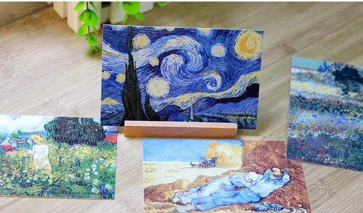 30 шт. Новая серия художников Ван Гога креативные DIY открытки день рождения