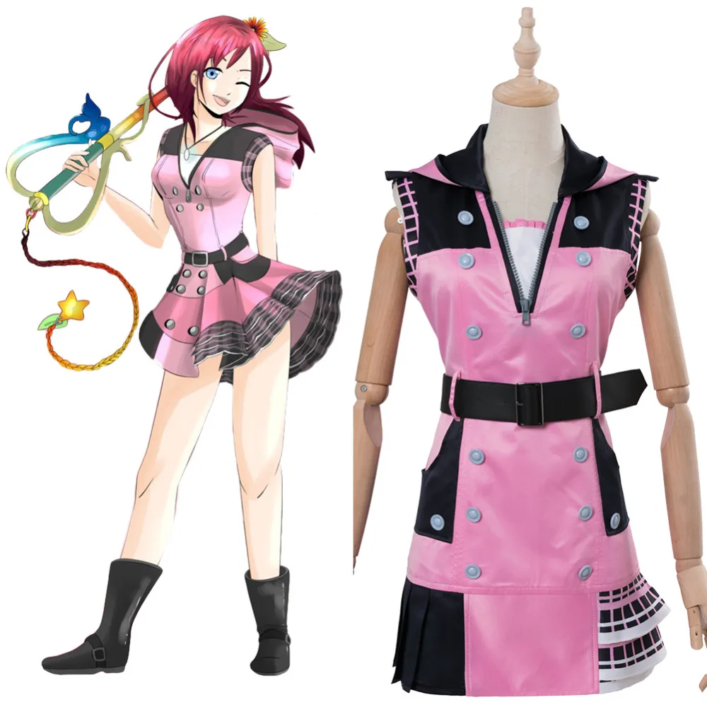 

Костюм для косплея Kairi Kingdom Hearts III, костюм униформы для женщин и девушек, карнавальный костюм на Хэллоуин, настраиваемый