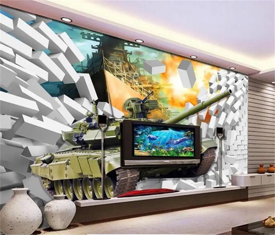 

3d обои нестандартного размера, фотообои, детские обои, гостиная, бак, кирпичная стена, 3d картина, ТВ фон, обои для стены 3d