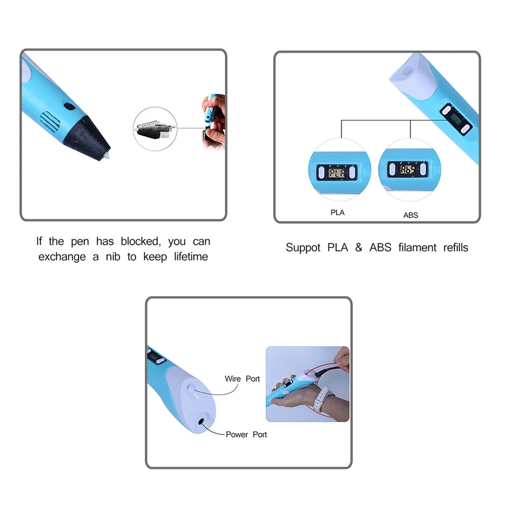 LMYSTAR 3d Ручка со светодио дный ным дисплеем DIY принтер ручка Совместимость ABS/PLA