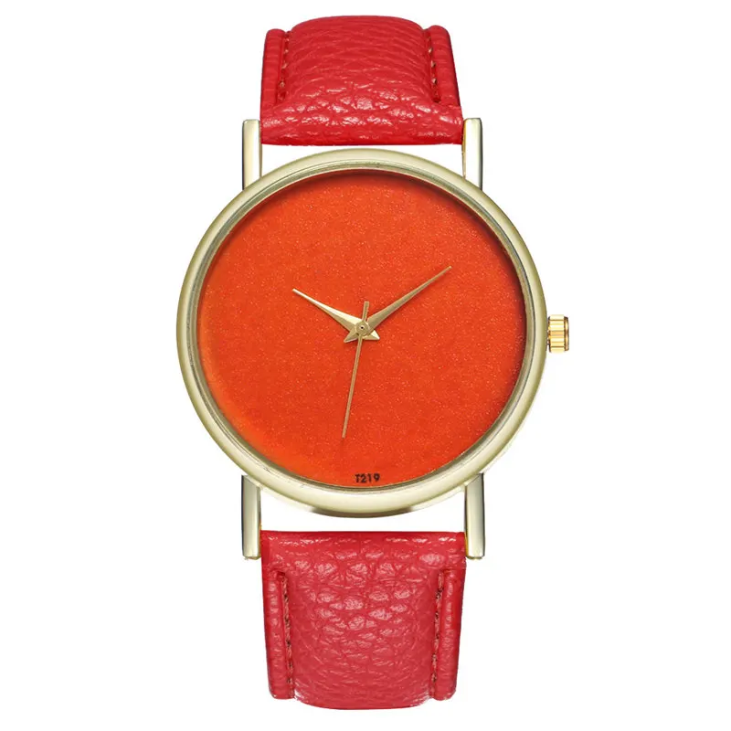 FUNIQUE красный циферблат кожа пара кварцевые наручные часы для женщин Relojes Para Mujer