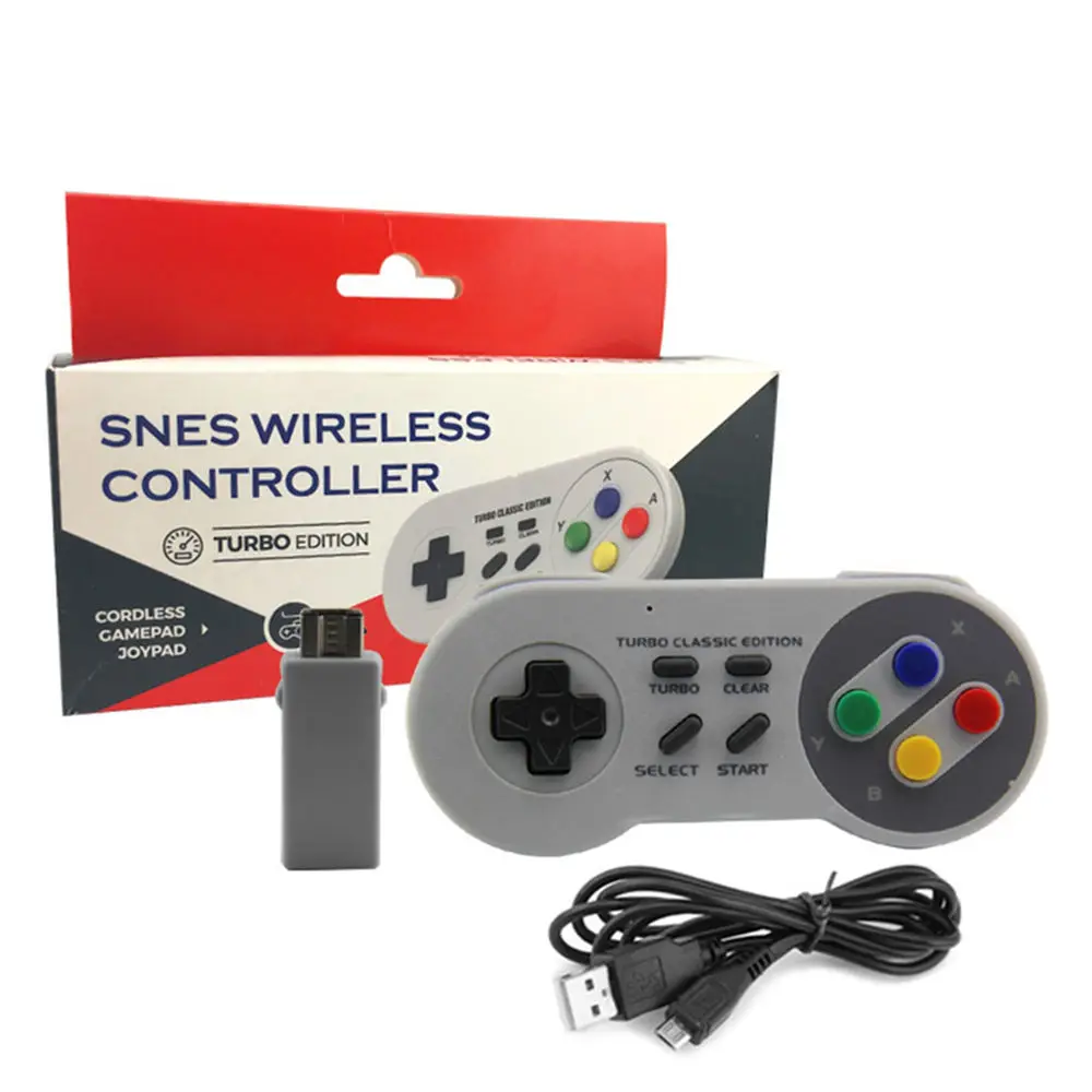 Игровая консоль с беспроводным контроллером джойстик геймпады 2 4G для SNES /NES /Wii
