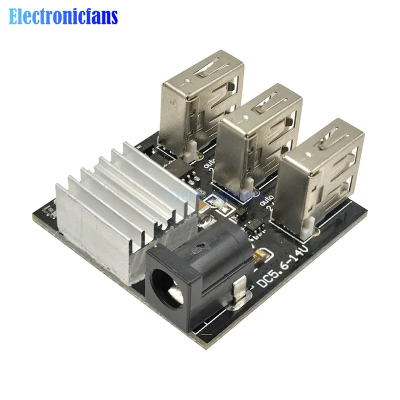 DC 9V/12V To 5V 8A понижающий блок питания 3 USB мини модуля зарядки преобразователь для