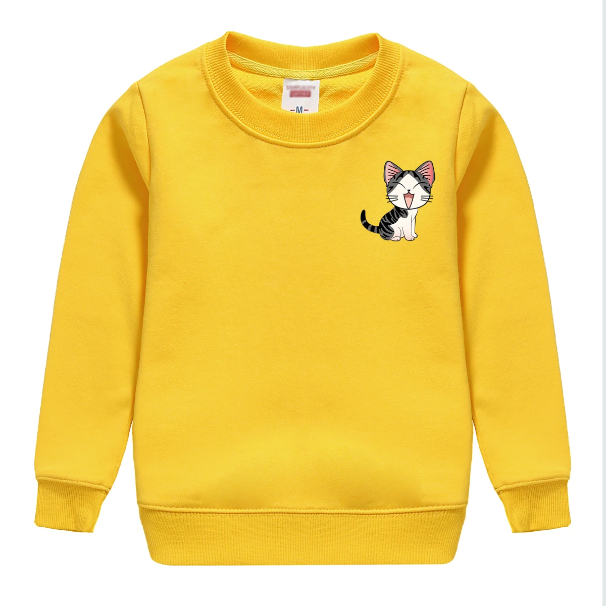 Кошка с принтом Горячая Распродажа зима auntumn Длинные рукава cottonsweatshirt сохраняя