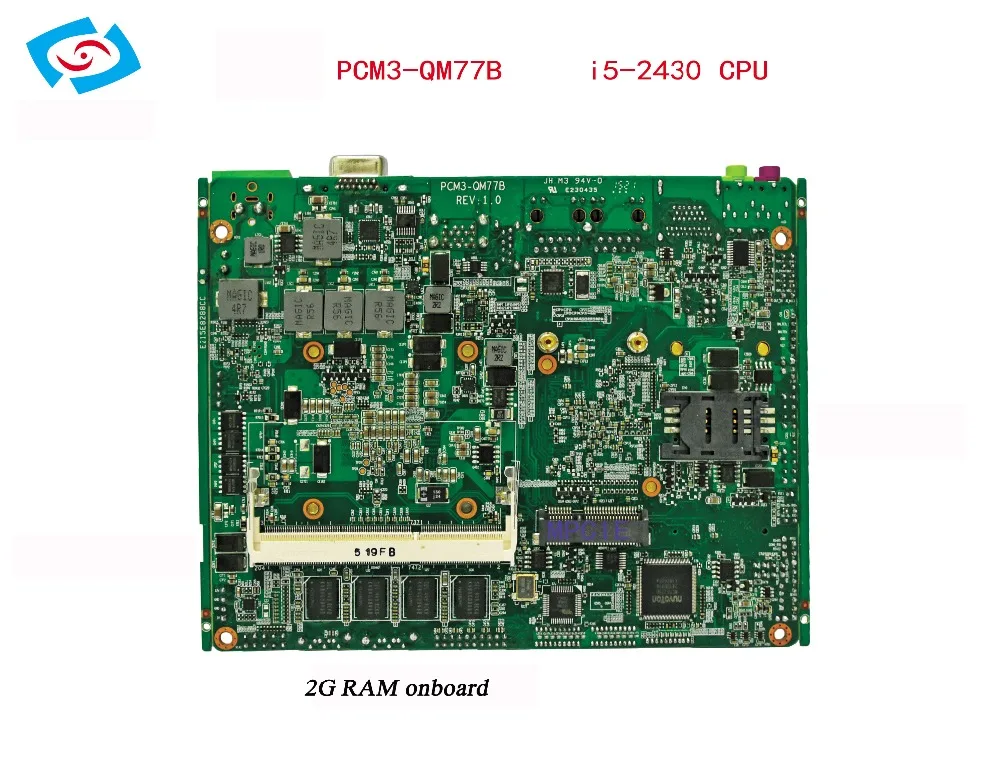 

motherboard layout Desktop Mini ITX Motherboard with 2GB RAM onboard (PCM3-QM77B)
