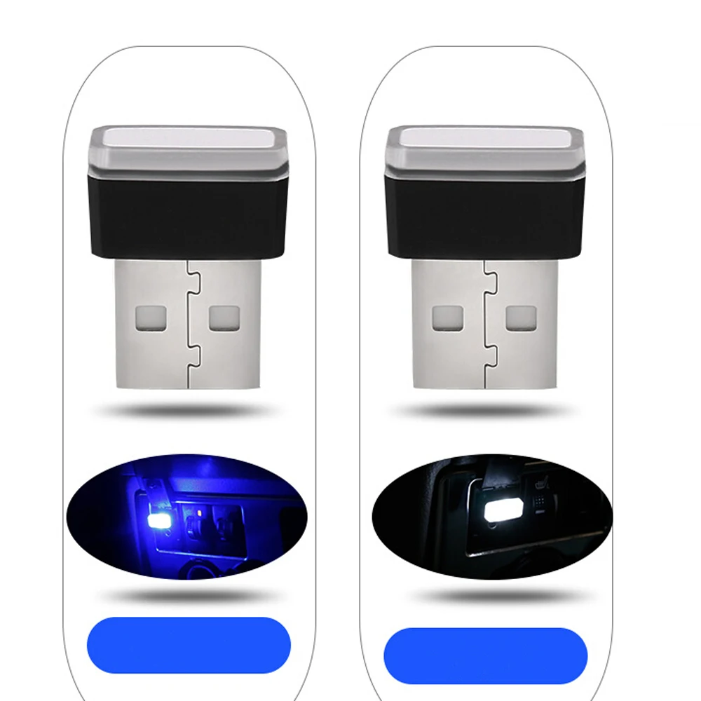 Автомобильный Универсальный светодиодный декоративный светильник USB
