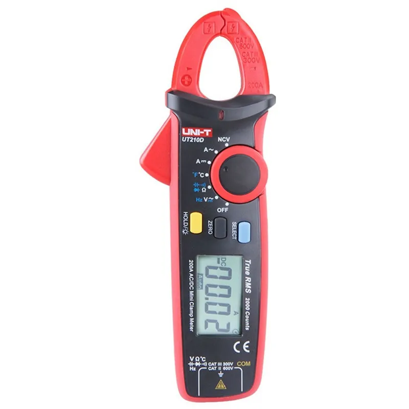 UNI-T UT210D Digital Clamp Meter Multimeter AC/DC Current Voltage Resistance Capacitance Temperature Measurement Auto Range | Инструменты