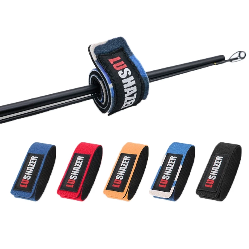 

1pc Reusable Fishing Rod Tie Holder Strap Suspenders Fastener Hook Loop Cable Cord Ties Belt Fishing Tackle Box Accessories