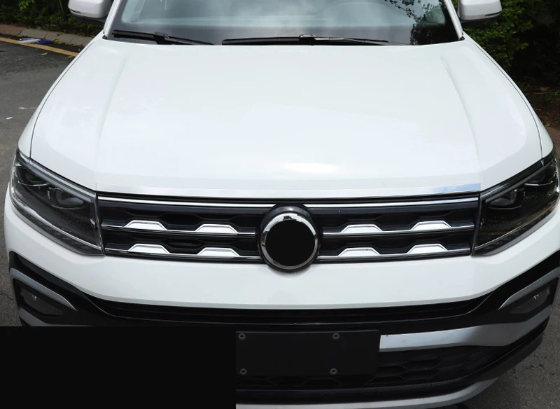 Для VW Volkswagen T-Cross передняя капот решетка для губ рельефная Накладка для отделки бар аксессуары для отделки автомобиля Стайлинг