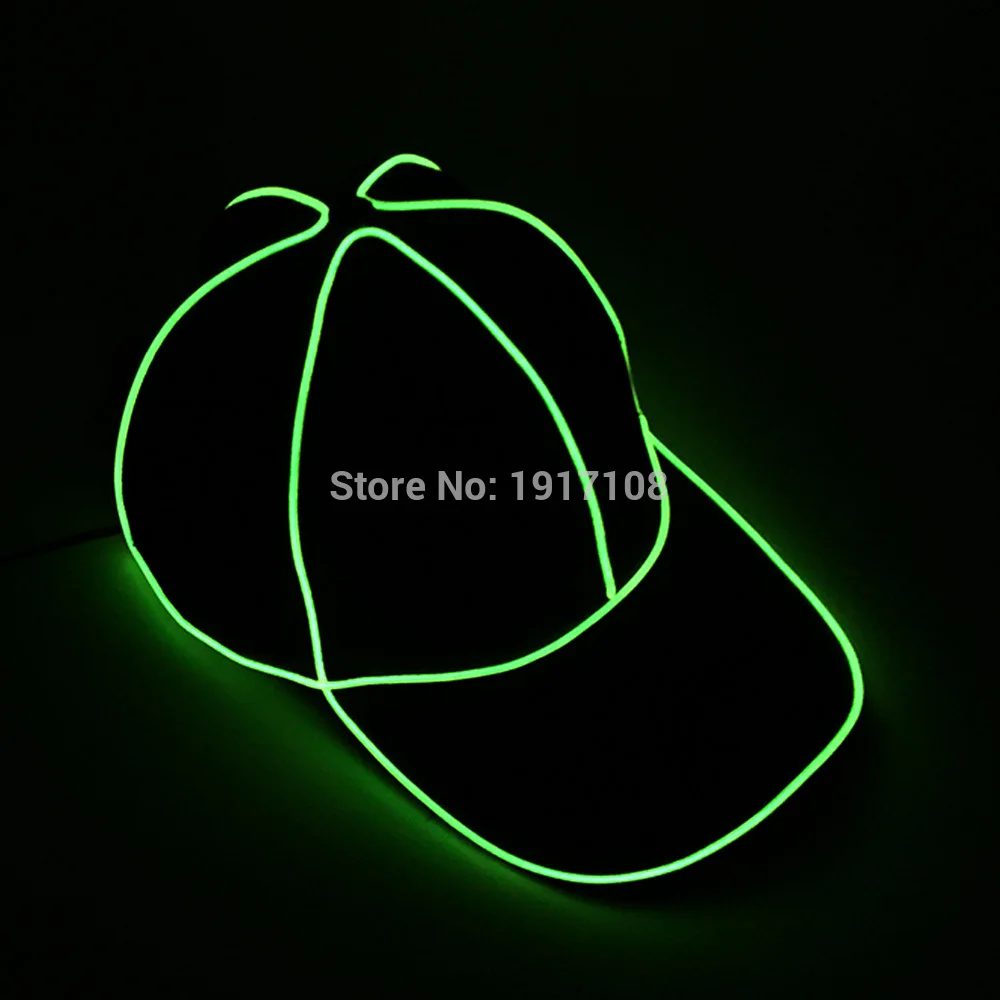 Lemon Green Новинка, модные, вечерние, хлопковые, Snapback, светодиодный, шапки, классный светильник, EL Wire, бейсболки для Bboy, хип-хоп шапки, товары для клуба - Цвет: Lemon Green