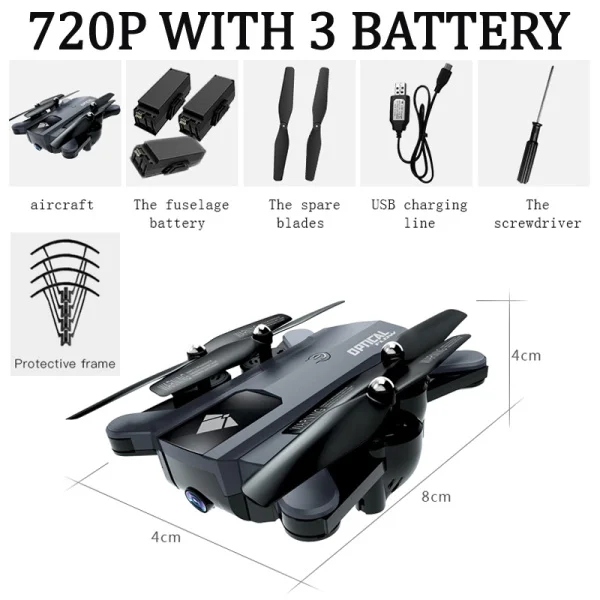 SG900-S gps Дрон с камерой HD 1080P Дрон Профессиональный Wifi RC дроны высота удержания авто возврат RC FPV Квадрокоптер вертолет - Цвет: 720P 3 BATTERY