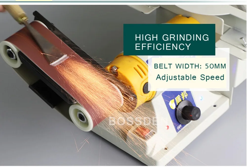 BOSSDEN настольная многофункциональная ленточная машина шлифовальная для дерева и