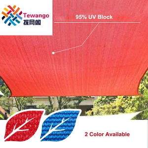 Tewango сине-красная Солнцезащитная теплоизоляционная сетка для внутреннего дворика 95% гм2 HDPE теневые парусы покрытие садового растения УФ блок 1 м пространство D-образное кольцо