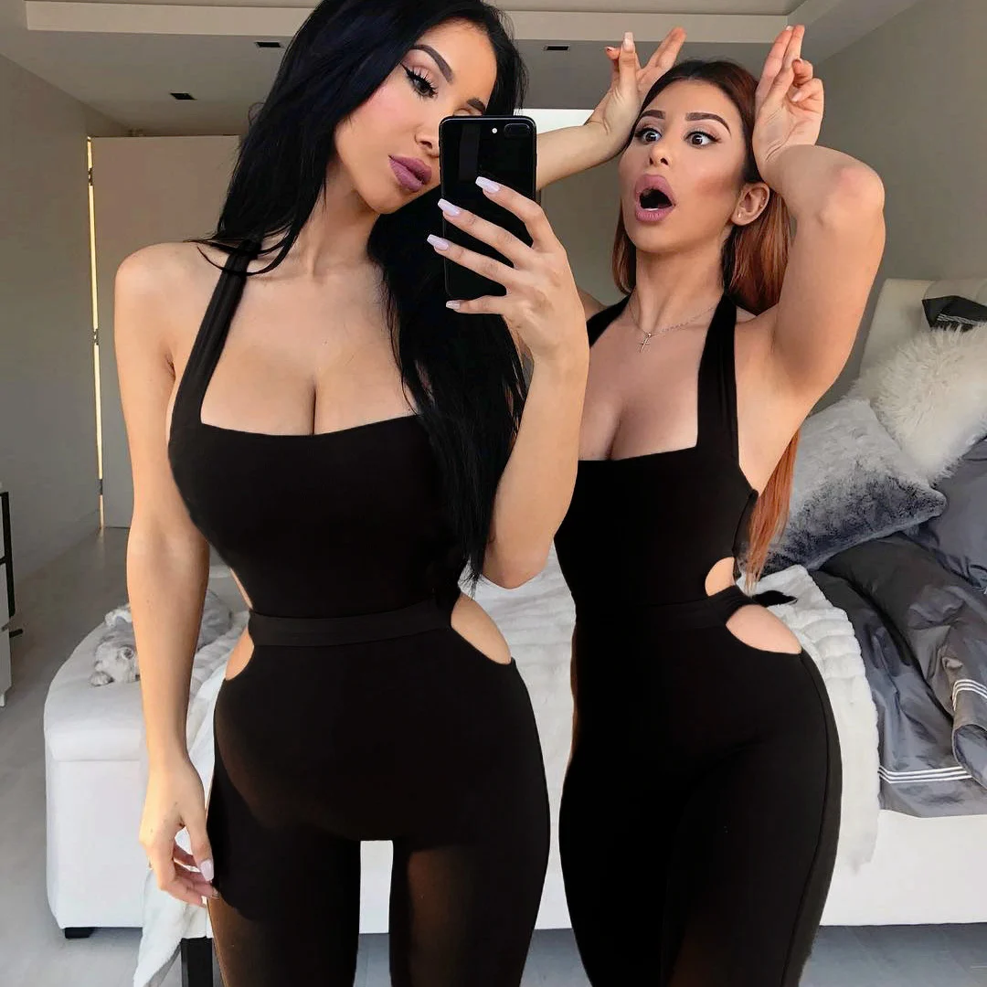 

New Sexy Women Ladies Cut Out Clubwear Strape Bodycon Party Jumpsuit Romper Trousers