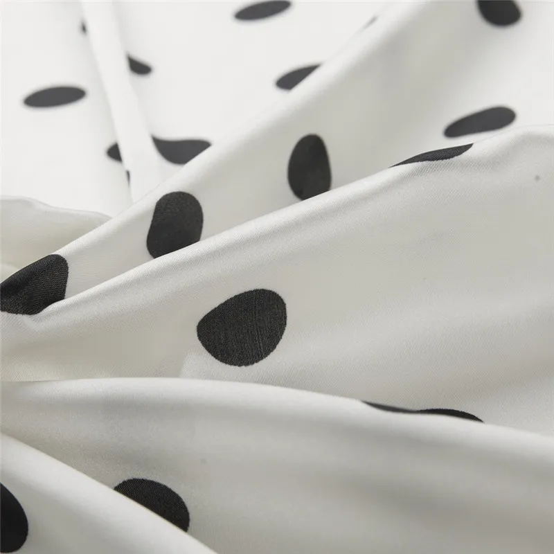 Женский атласный шелковый шарф в горошек 60 см |