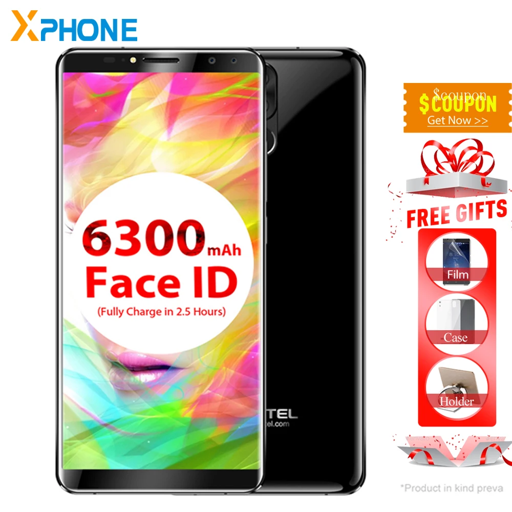 OUKITEL K6 6 ГБ 4G B MTK6763 Octa Core 0 ''смартфон 2160x1080 P Android 7 1 4 камеры 6300 мАч LTE мобильный