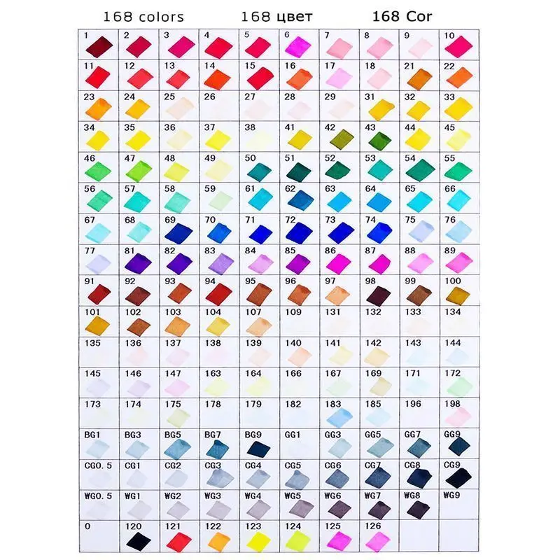 168 Colors Touchnew 30/40/60 цвет знак ручка набор сенсорный алкоголь жирный живопись ручка, ручка для студентов, двойной головкой цвет искусство одежда с ручной росписью - Цвет: 168 Colors