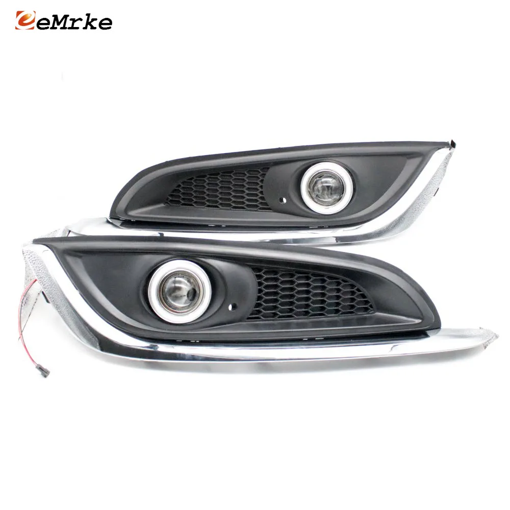 EeMrke для Opel/Vauxhall Holden Insignia ангельские глазки DRL дневные ходовые огни Tagfahrlicht галогенные H11 55 Вт Противотуманные фары комплекты