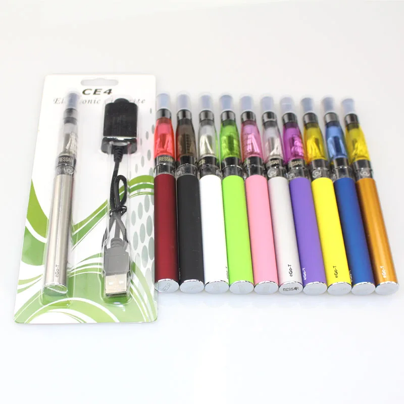 

10pcs/lot Ego Starter Kit CE4 Atomizer Electronic Cigarette Kit 650mah 900mah 1100mah EGO-T Battery Blister Case E-cigarette