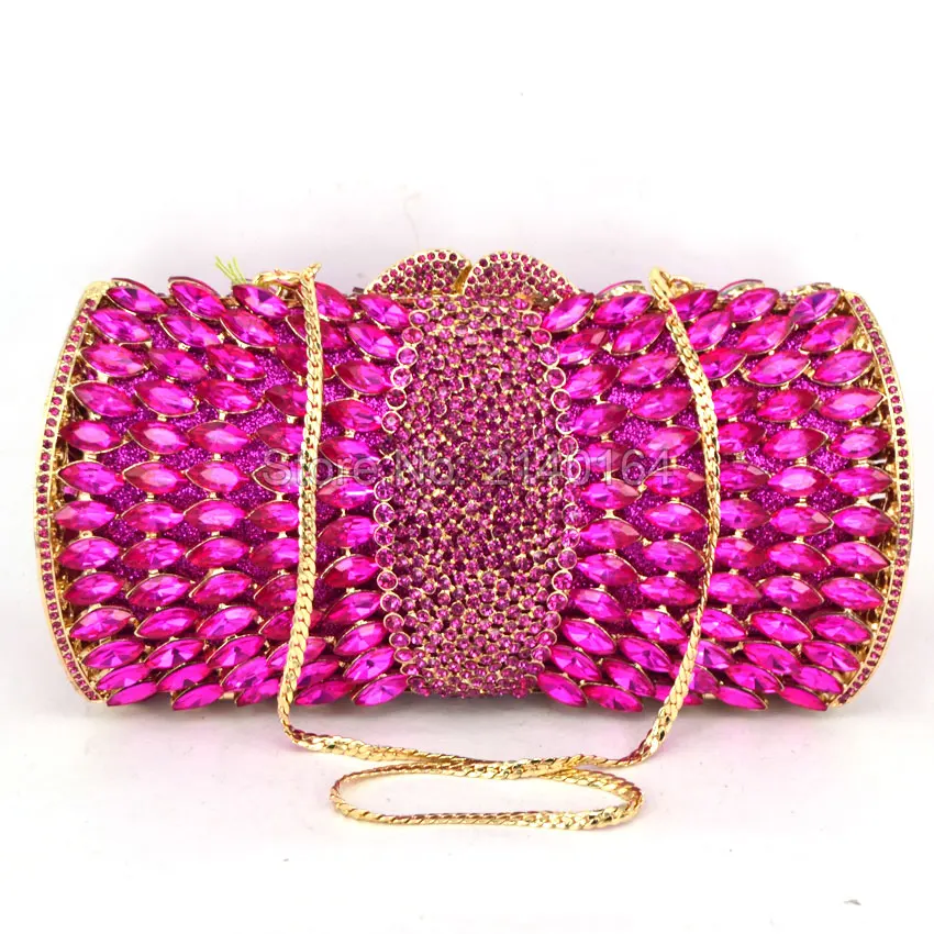 Magenta модные хрустальные клатчи вечерние сумки женские сумочки роскошный клатч