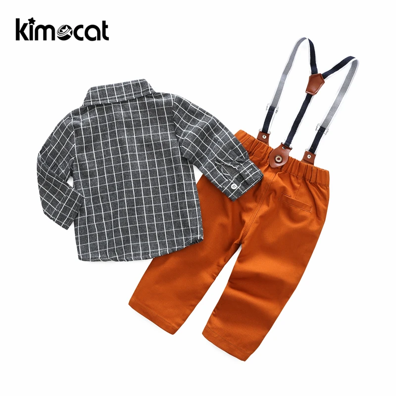 Kimocat/комплект одежды для мальчиков из 2 предметов рубашка + штаны модная Милая