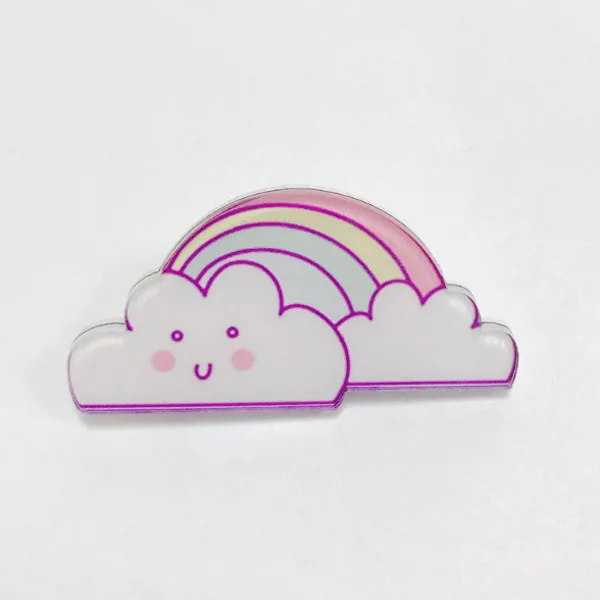 A6 1 шт./партия Kawaii Единорог девушка значки с героями мультфильмов акриловые бейджи значки на рюкзак на булавке брошь пластиковый значок - Цвет: A6