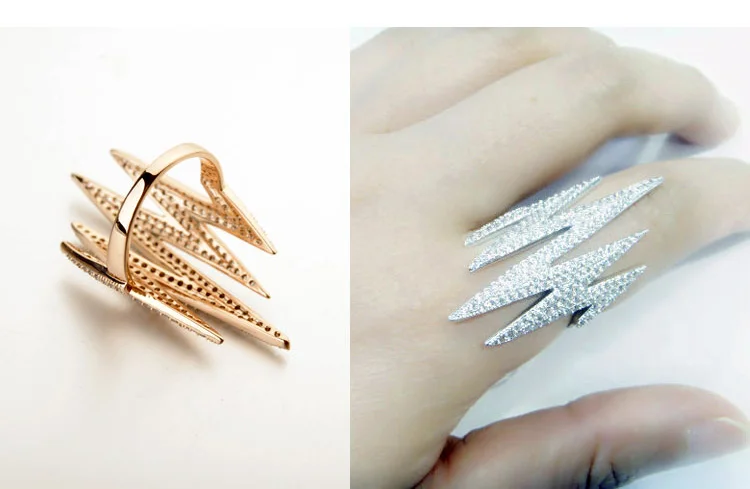 DJMACC AAA качественные модные ювелирные изделия Роскошные молния зубчатый CZ Циркон