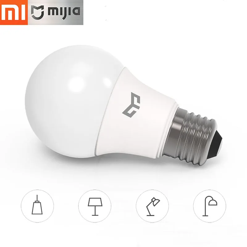 Оригинальный Xiaomi Yeelight светодиодные лампы 7 W 6500 K холодный белый E27 220 V Lightfor