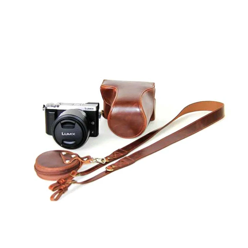 Классическая искусственная кожа сумка Полный Чехол для Panasonic Lumix DMC GX85 камера с 14