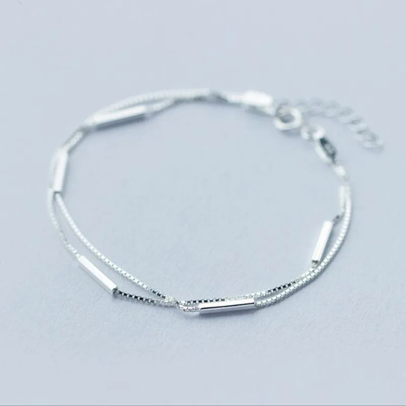 Женский браслет из серебра 925 пробы с круглой палочкой | Украшения и аксессуары