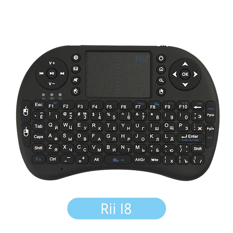 Rii-I8 Touyinger Новое поступление Мини i8 Клавиатура Air mouse Мультимедийный пульт дистанционного управления Сенсорная панель Ручной для Проекторы Android и Smart tv - Цвет: Rii-I8