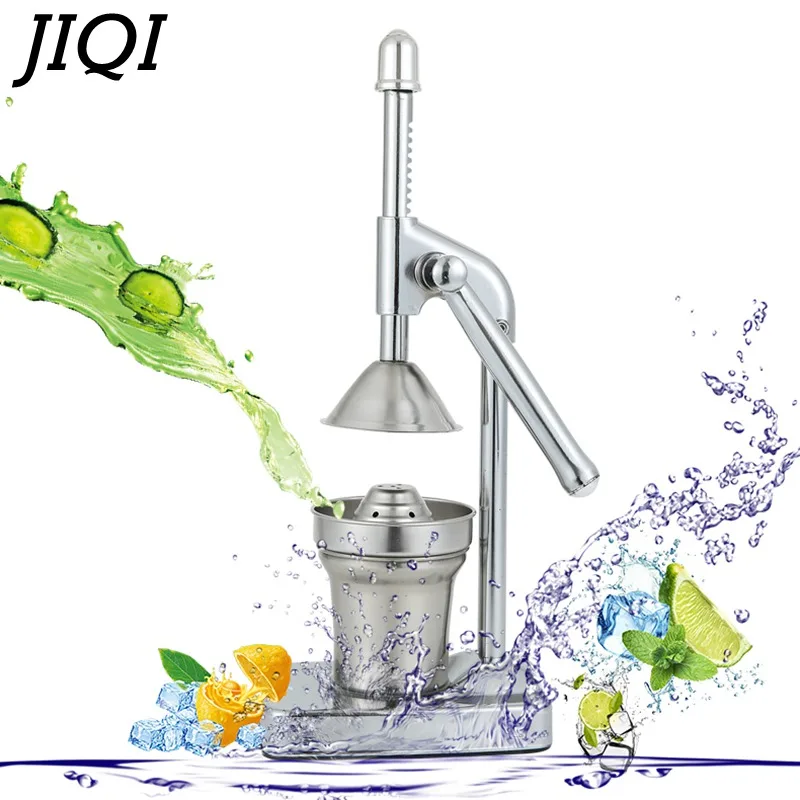 

JIQI Fruits Hand Manual Squeezer juicer Orange Lemon Citrus Juice slow Pressing extractor commercial Stainless Steel machine