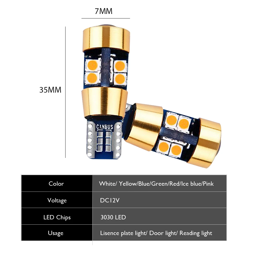 100 шт. W5W T10 3030 19SMD оптовая продажа интерьерный светильник для чтения лампа авто