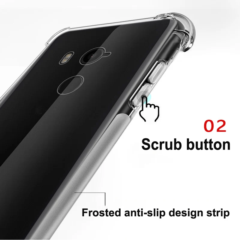 Чехол для Htc U11 чехол мягкий прозрачный из ТПУ с подушкой безопасности телефона s 5