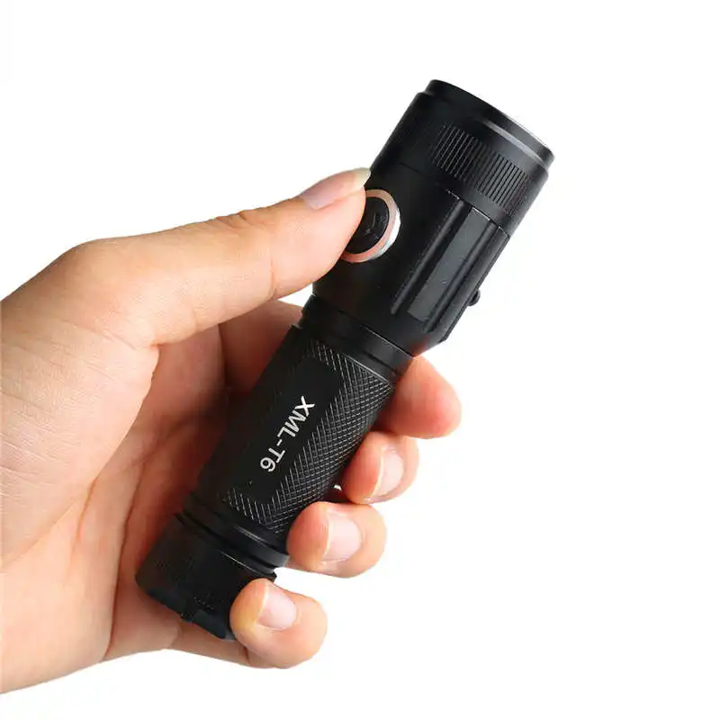 XM-L T6 светодиодный перезаряжаемый тактический фонарь лампа переменного тока +