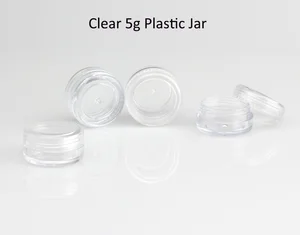 100 шт.лот, пластиковые банки для крема 5 г, пустые косметические маленькие флаконы, косметический контейнер для образцов, банки для крема, упаковка для средств по уходу за лицом