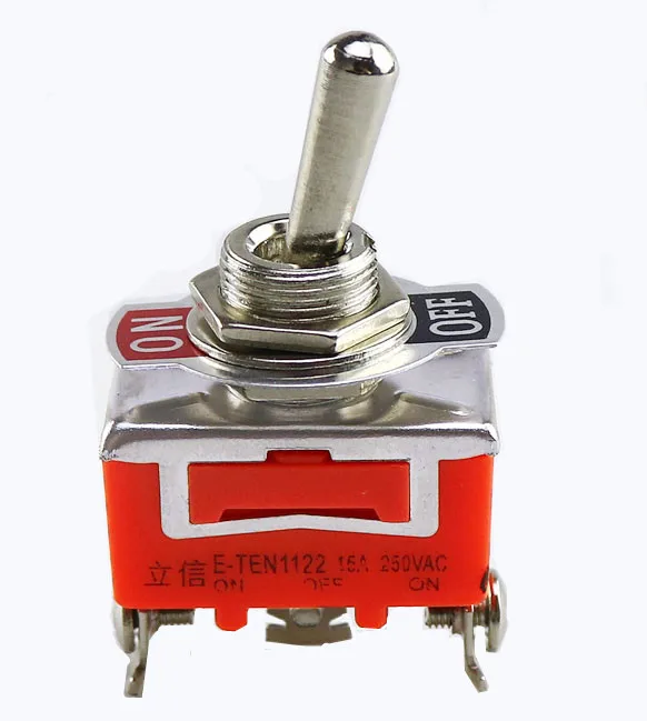 E-TEN1122 15A 250V AC 3PIN ВКЛ-ВЫКЛ-12 мм рычажный переключатель кулисный переключатель Мощность