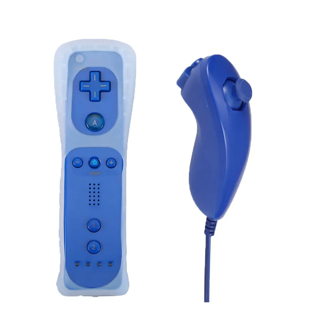 2-в-1 Беспроводной дистанционного Управление;+ Nunchuk Управление для Nintend wii встроенным Motion Plus wii U геймпад джойстик+ силиконовый чехол