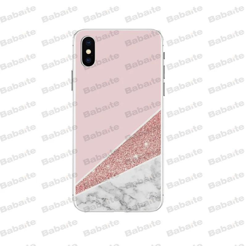 Babaite Золотой Розовый блестящий чехол прозрачный мягкий для телефона Apple iPhone 5 5S SE 6